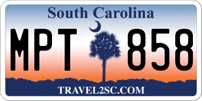 SC license plate MPT858