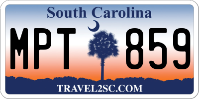 SC license plate MPT859