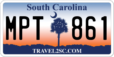 SC license plate MPT861