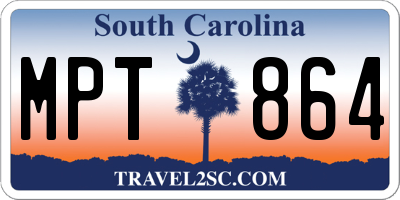 SC license plate MPT864