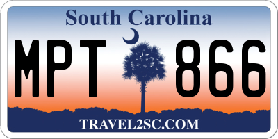 SC license plate MPT866