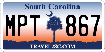 SC license plate MPT867