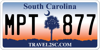 SC license plate MPT877