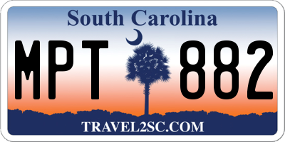 SC license plate MPT882