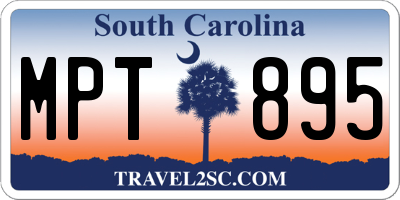 SC license plate MPT895