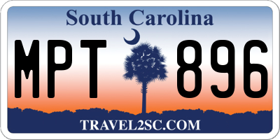 SC license plate MPT896