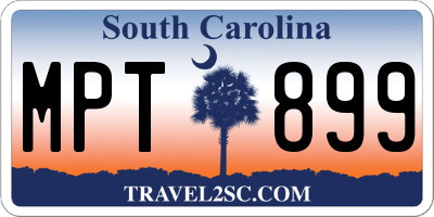 SC license plate MPT899