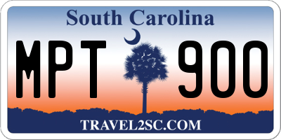 SC license plate MPT900