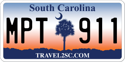 SC license plate MPT911