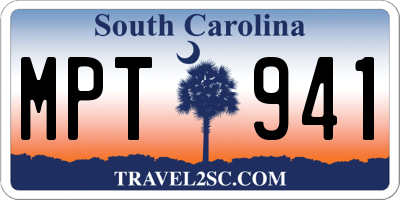 SC license plate MPT941
