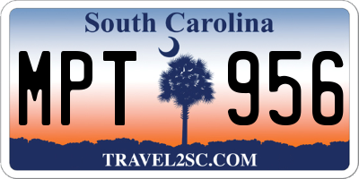 SC license plate MPT956