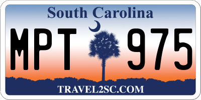 SC license plate MPT975