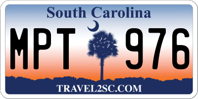 SC license plate MPT976