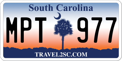 SC license plate MPT977