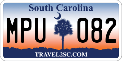 SC license plate MPU082