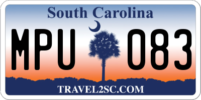 SC license plate MPU083