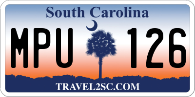 SC license plate MPU126