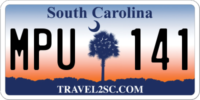 SC license plate MPU141