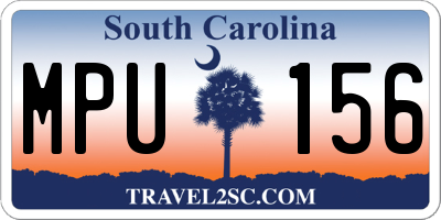 SC license plate MPU156