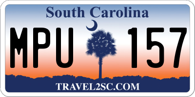 SC license plate MPU157