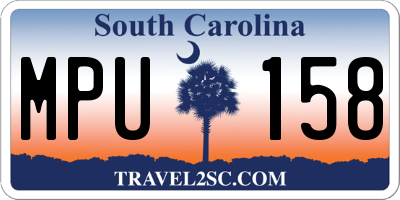 SC license plate MPU158