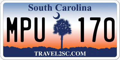SC license plate MPU170