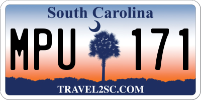 SC license plate MPU171