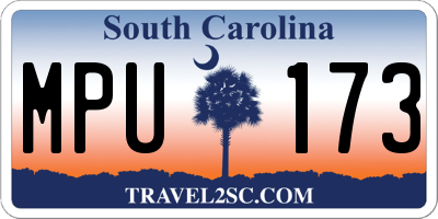 SC license plate MPU173