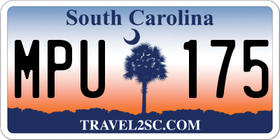 SC license plate MPU175