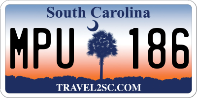 SC license plate MPU186