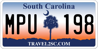 SC license plate MPU198
