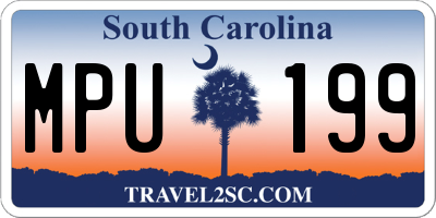 SC license plate MPU199