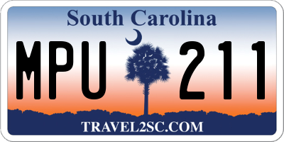 SC license plate MPU211