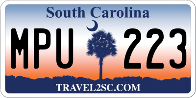 SC license plate MPU223