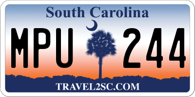 SC license plate MPU244