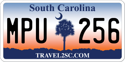 SC license plate MPU256