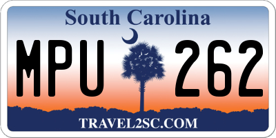 SC license plate MPU262