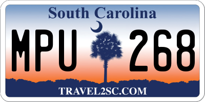 SC license plate MPU268