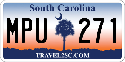 SC license plate MPU271