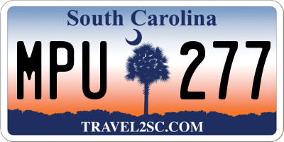 SC license plate MPU277