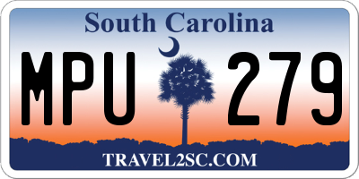SC license plate MPU279