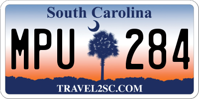 SC license plate MPU284
