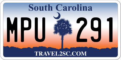 SC license plate MPU291
