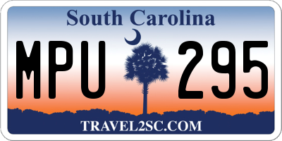 SC license plate MPU295
