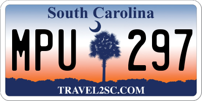 SC license plate MPU297