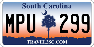 SC license plate MPU299