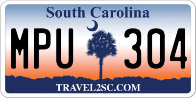 SC license plate MPU304