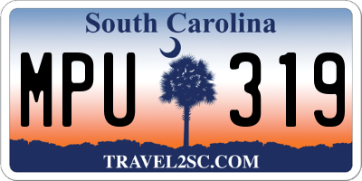 SC license plate MPU319