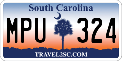 SC license plate MPU324