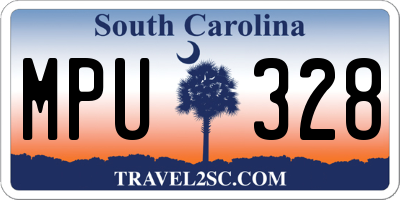 SC license plate MPU328